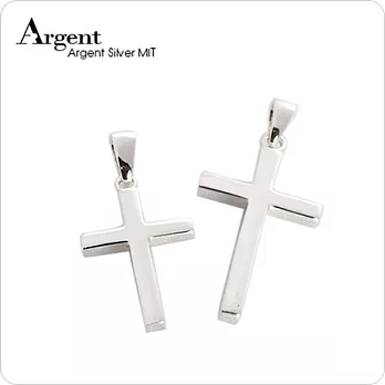 ARGENT銀飾方柱十字架 (大+中)純銀對鍊
