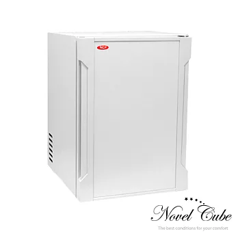 Novel Cube–Frigo NCF吸收式無聲小冰箱-40公升實門款NCF40J-W白色