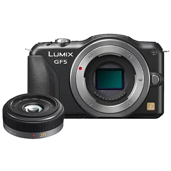 (平輸中文)Panasonic GF5+20mm F1.7 定焦鏡組-送16G C10記憶卡+專用電池+UV+保護貼+吹清/黑色