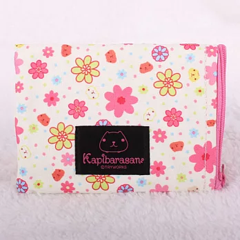 Kapibarasan 水豚君花舞祭系列票夾收納包粉