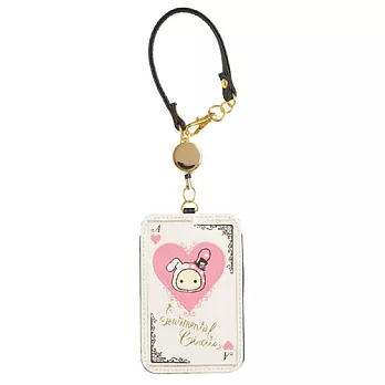 San-X 魔幻馬戲團撲克魔法系列伸縮車票夾。粉