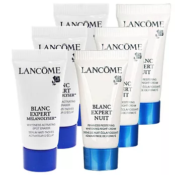 好康下殺 LANCOME 蘭蔻 鐳射光瞬白精華晚霜(5ml)x3入+ 鐳射光淡斑精華(5ml)x3入