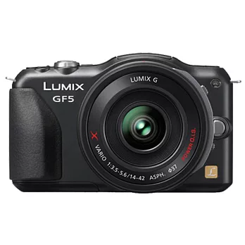 (平行輸入)Panasonic GF5+X14-42mm 變焦X鏡組-送32G+專用電池+相機包+濾鏡+讀卡機+保護貼+吹球清潔組/黑色