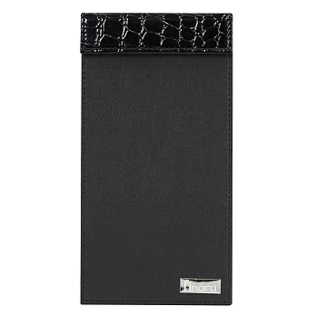 手工製-時尚餐廳飯店專用-信用卡簽名本-黑鱷魚皮紋