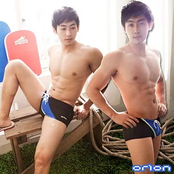 【ORION】低腰時尚短平角泳褲(黑)M黑
