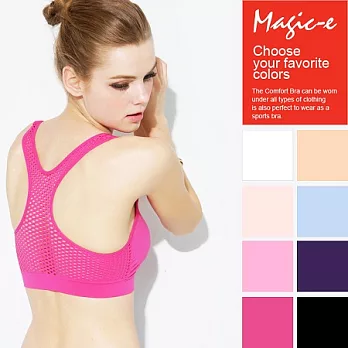 魔法ｅ裳＊B011-2【洞洞挖背運動內衣】無縫３Ｄ超彈力*透氣清爽無束縛感*深紫附三角杯薄墊