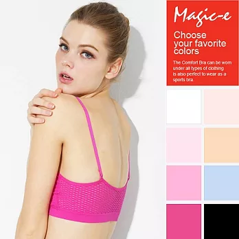 魔法ｅ裳＊B015-2【細肩帶洞洞內衣】無縫３Ｄ超彈力*透氣清爽無束縛感*白色附魔法胸墊