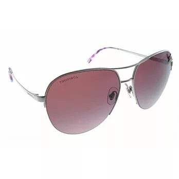 Tiffany&CO;.太陽眼鏡 (TF3029B 60543L) #蜻蜓款銀-紫紅色