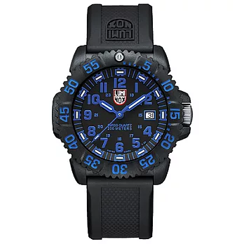 LUMINOX 海豹部隊指標系列經典腕錶-黑x藍時標/44mm