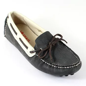 ◤Green Phoenix◥SNAIL_休閒系麂皮莫卡辛豆豆鞋37灰色