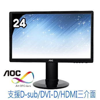 AOC 艾德蒙 E2460Pwhu 24型三界面可旋轉LED寬螢幕