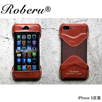 ROBERU 《日本手工》iPhone 5 皮套-棕
