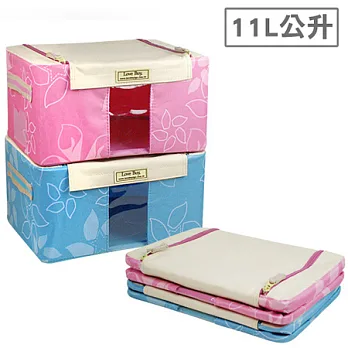 【Love Buy】簡易式魔法摺疊收納箱_11L(超值四入)粉紅色