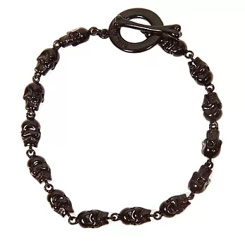 【Wildfo x Couture】美國品牌~MULTI SKULL骷髏頭亮黑龐克手鍊