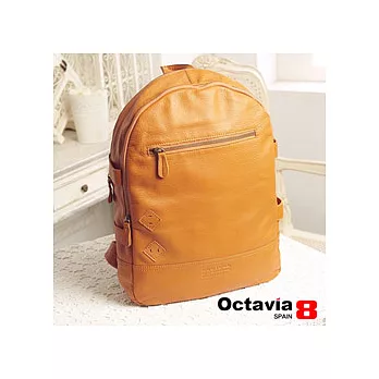 【Octavia 8 真皮】 SOFTY水洗羊皮揹包客後背包 - 古堡棕