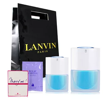 LANVIN 悠氧女香75ml+30ml+針管*2(光韻+MARRY ME)+紙袋
