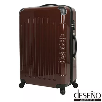 【Deseno】糖心誘惑-28吋Macaroon系列PC鏡面TSA海關鎖行李箱(可可)
