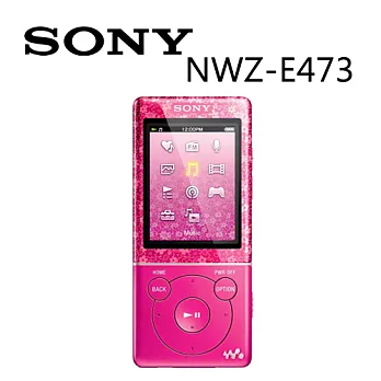 SONY NWZ-E473 新力 4GB Walkman 數位隨身聽（甜心粉）【公司貨】送SONY皮質手環帶.