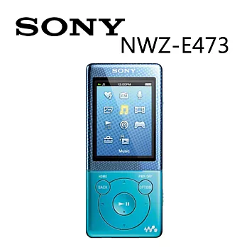 SONY NWZ-E473 新力 4GB Walkman 數位隨身聽（俏皮藍）【公司貨】送SONY皮質手環帶.