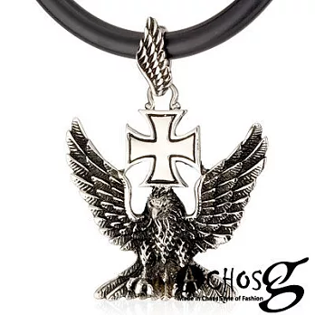 ACHOS【飛鷹十字】潮流吊墬搭配鍺鈦項圈50cm