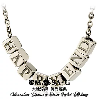 MASSA-G DECO系列【字言字語Alphabet】純鈦項鍊(8字組)S-45cm