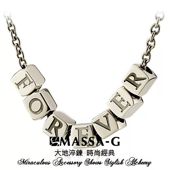 MASSA-G DECO系列【字言字語Alphabet】純鈦項鍊(7字組)S-45cm