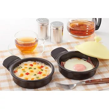 《夢幻廚房》微波耐熱陶燒烤盤‧迷你款粉紅色