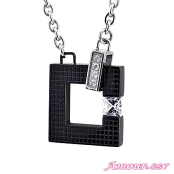 AmourS&T艾摩兒 幸福方程式 鋼項鍊(男)黑色