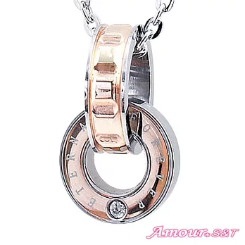 AmourS&T艾摩兒 幸福依偎 鋼項鍊(女)玫瑰金