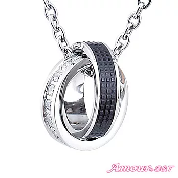 AmourS&T艾摩兒 幸福相守 鋼項鍊(男)黑白雙色