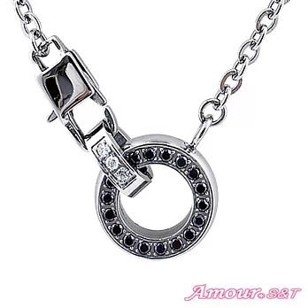 AmourS&T艾摩兒 幸福相扣 鋼項鍊(男)黑色