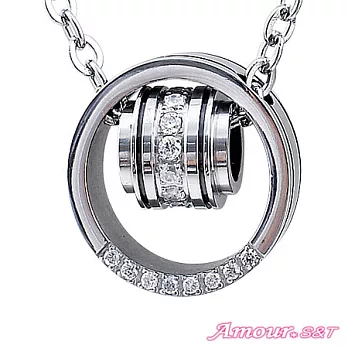 AmourS&T艾摩兒 幸福環繞 鋼項鍊(男)銀色