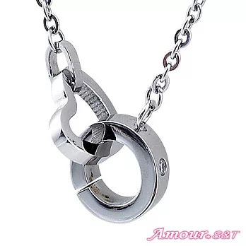 AmourS&T艾摩兒 幸福甜心 鋼項鍊(女)銀色