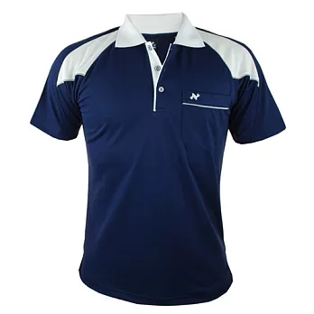 【遊遍天下】西崎系列男款抗UV吸濕排汗POLO衫NS007丈青M丈青