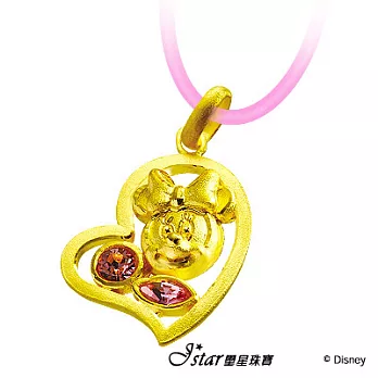 迪士尼金飾♥美妮幸運心♥彌月金飾黃金墜子