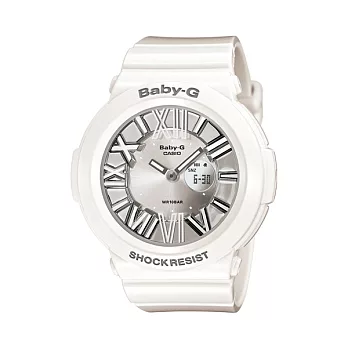 BABY-G 少女時代款 百變時尚玩家數位休閒腕錶-白色-BGA-160-7B1