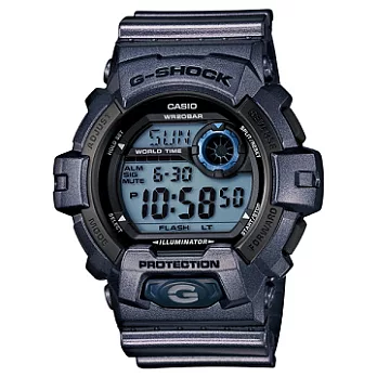 G-SHOCK 藍霞驕子算萬年液晶休閒腕錶-藍-G-8900SH-2
