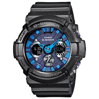G-SHOCK 重返光榮帝國運動時尚超限量腕錶-藍-GA-200SH-2A