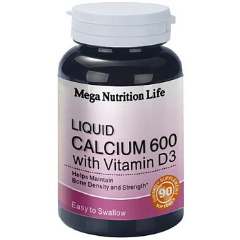 美國Mega 液體鈣600軟膠囊90顆