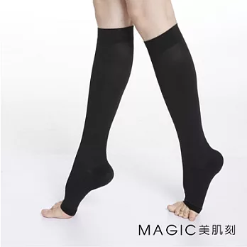 Magic美肌刻-360丹修飾機能小腿露趾襪/專攻久坐蘿蔔腿(M-L)