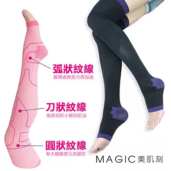 Magic美肌刻-180丹睡眠專用機能襪(經典升級版)粉色