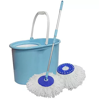 專利《真心良品》360°旋轉手壓式脫水拖把組(1拖2布)