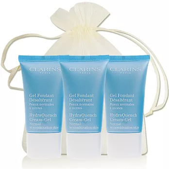 CLARINS 克蘭詩 水潤奇肌保濕水凝凍(15ml)x3附束口袋