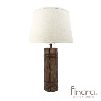 精品家飾/造型燈飾-仿木圓柱桌燈/檯燈