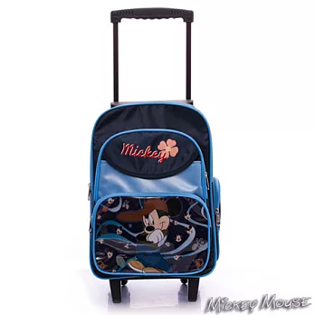 【米奇Mickey】輕巧安全拉桿書包(深藍色)深藍色