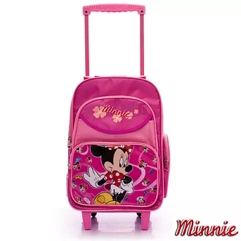 【米奇Minnie】輕巧安全拉桿書包(粉紅色)粉紅色