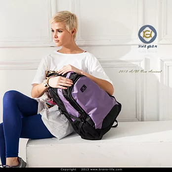 HWAGUAN 超輕透氣平板背包_紫色紫