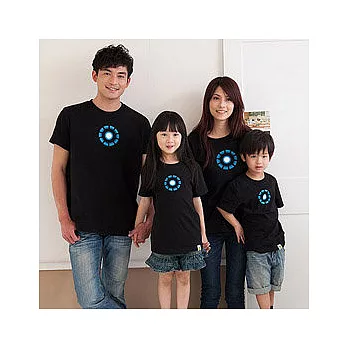 鋼鐵人系列親子裝上衣T恤(iron man t shirt)-小孩90黑