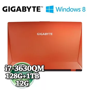 GIGABYTE 技嘉 P2742G 17.3吋(橘)Win8 四核心超效能/i7-3630QM/12G/128G+1TB/GTX660M 2GB/Full HD