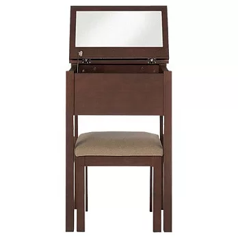 [MUJI 無印良品]白蠟木床邊梳妝台/附腳凳棕色